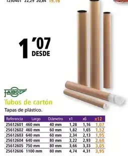 Folder FAIBO Tubos de cartón oferta