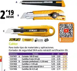 Folder OLFA Cutter oferta
