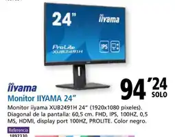 Folder IIYAMA Monitor IIYAMA 24" oferta