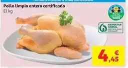 Alcampo Pollo limpio entero certificado clb auchan bja atm kg oferta