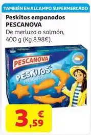 Alcampo 10 peskitos de merluza pescanova 400g oferta