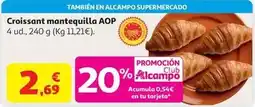 Alcampo Croissant mantequilla aop 2 uds. 120 grs alcampo oferta