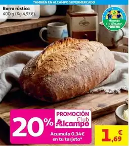 Alcampo Barra rustica clb 400 g oferta