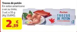 Alcampo Trozos de poton en salsa americana auchan 55x3 g oferta