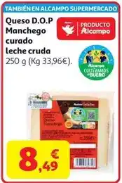 Alcampo Auchan - queso d.o.p manchego curado leche cruda oferta