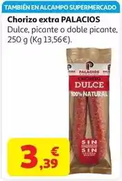 Alcampo Chor.extra dulce palacios 250g oferta