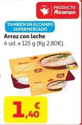 Alcampo Auchan - arroz con leche oferta