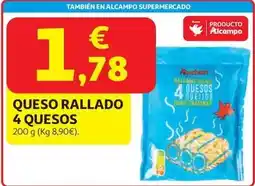 Alcampo Auchan - queso rallado 4 quesos oferta