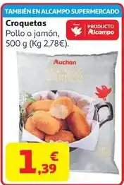 Alcampo Croquetas de jamon auchan 500g oferta