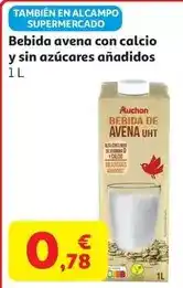 Alcampo Auchan - bebida avena con calcio y sin azucares anadidos oferta