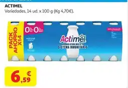 Alcampo L. casei desn.natur.s/azu.añad.actimel 14x100g oferta