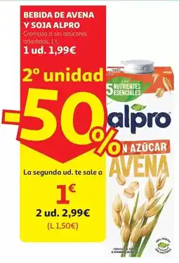 Alcampo Bebida soja alpro 1l oferta