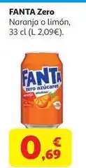 Alcampo Refresco naranja fanta zero lata 33 cl oferta