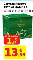Alcampo Alhambra - cerveza reserva 1925 oferta