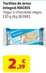 Alcampo Tortitas arroz integral c/yogur nackis 130 g oferta