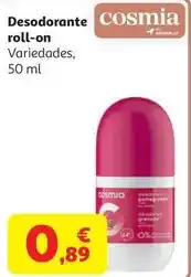 Alcampo Desodorante granada roll'on cosmia 50 ml oferta