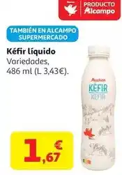 Alcampo Kefir liquido natural auchan 486 ml oferta