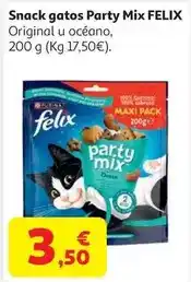 Alcampo Snack gato party mix oceano felix 200g oferta