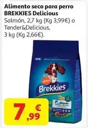 Alcampo Al.perro seco salmon brekkies delicious 2,7k oferta