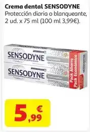 Alcampo Crema dental sensodyne proteccion diaria 2x75ml oferta