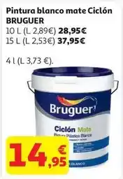 Alcampo Ciclon mate blanco 4 l oferta