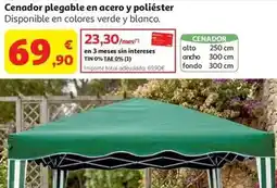 Alcampo Cenador plegable 3x3mts verde oferta