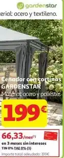 Alcampo Gardenstar - cenador con cortinas oferta