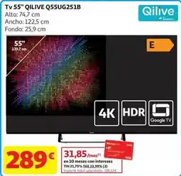 Alcampo Quilive - tv 55 q55ug251b oferta