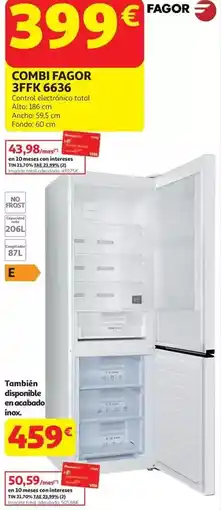 Alcampo Fagor - combi 3ffk 6636 oferta