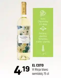 Coviran El coto - vi rioja blanc semidolc oferta