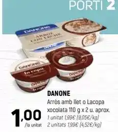 Coviran Danone - arros amb llet o lacopa xocolata oferta