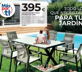 Conjunto palermo formado por mesa y 6 sillones