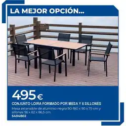 BigMat Conjunto loira formado por mesa y 6 sillones oferta