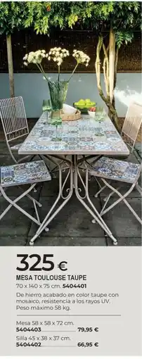 BigMat Mesa toulouse taupe oferta