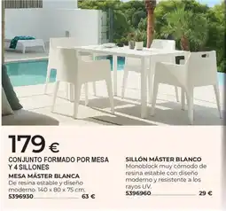 BigMat Conjunto formado por mesa y 4 sillones oferta