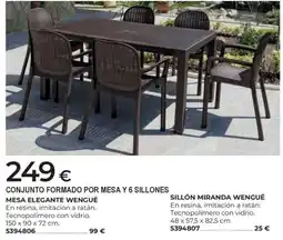 BigMat Conjunto formado por mesa y 6 sillones oferta