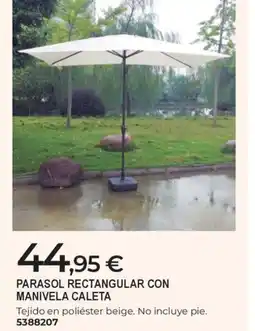 BigMat Parasol rectangular con manivela caleta oferta