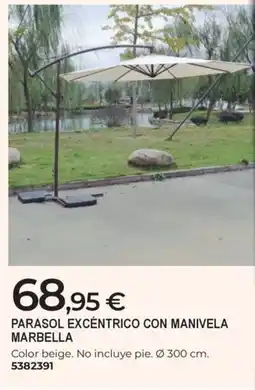 BigMat Parasol excéntrico con manivela marbella oferta