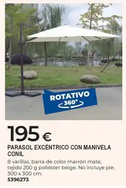 BigMat Parasol excéntrico con manivela conil oferta