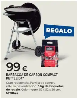 BigMat Barbacoa de carbón compact kettle d47 oferta