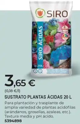 BigMat SIRO Sustrato plantas ácidas oferta