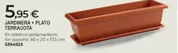 BigMat Jardinera + plato terracota oferta