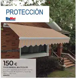 BigMat Toldo manual multicolor oferta