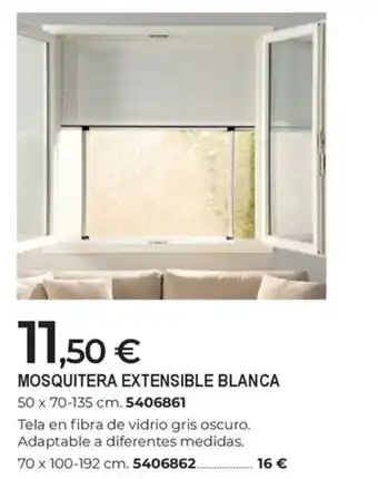 Mosquitera extensible blanca