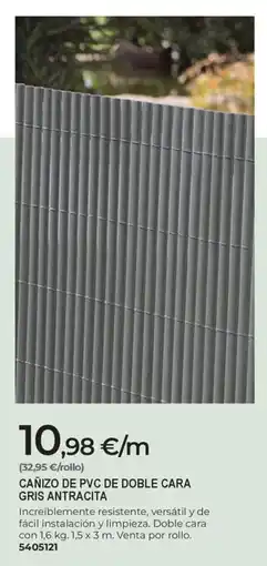 BigMat Cañizo de pvc de doble cara gris antracita oferta