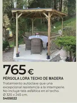BigMat Pérgola lora techo de madera oferta