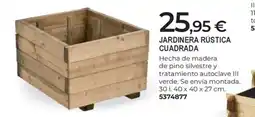 BigMat Jardinera rústica cuadrada oferta