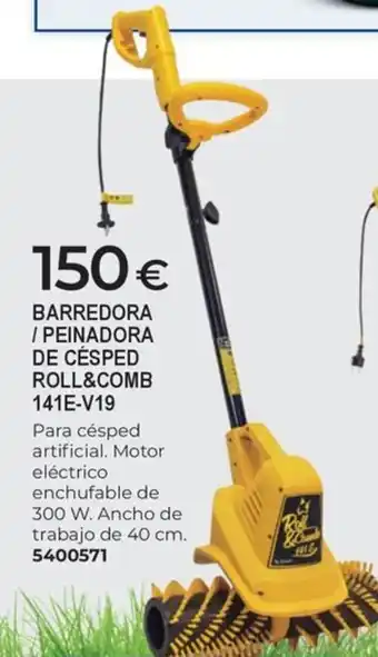 Barredora / peinadora de césped roll&comb 141e-v19