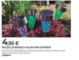BigMat Baliza led mosaico solar para exterior oferta