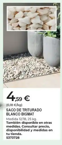 BigMat BIGMAT Saco de triturado blanco oferta